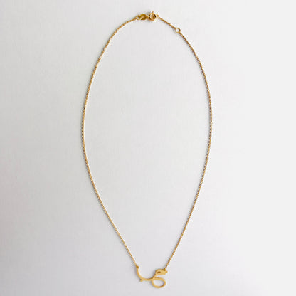 Habiba Necklace featuring elegant Arabic script design symbolizing the word "love" beautifully.