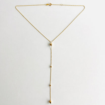 18k yellow gold hanging down the chest necklace